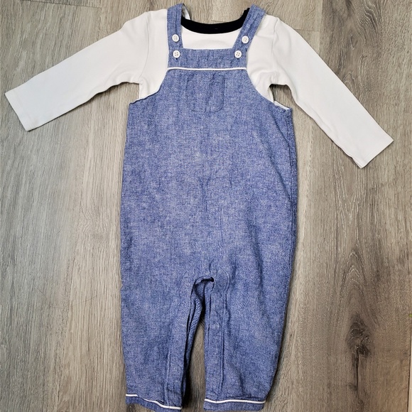 Other - *BOGO* Janie & Jack Chambray Overalls +Onesie